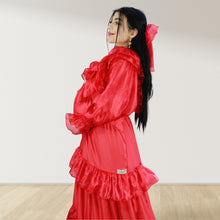 Load image into Gallery viewer, Theheb red rose maternity and nursing maxi Eid Edition 25