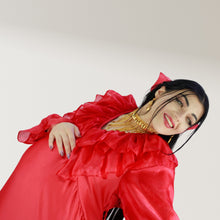 Load image into Gallery viewer, Theheb red rose maternity and nursing maxi Eid Edition 25