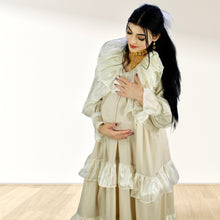 Load image into Gallery viewer, Theheb beige maternity and nursing maxi Eid Edition 25