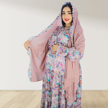 Load image into Gallery viewer, MALIKAT ALWURUD ROSE GOLD LAYERED MATERNITY AND NURSING GOWN