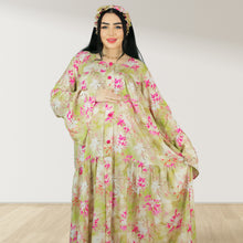 Load image into Gallery viewer, MARYOOM PASTEL GREEN RUFFLE MATERNITY AND NURSING DRESS WITH ZIPPER