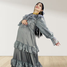 Load image into Gallery viewer, Theheb grey maternity and nursing maxi Eid Edition 25