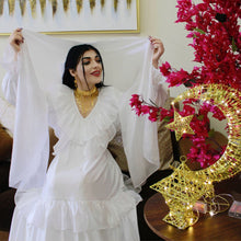 Load image into Gallery viewer, Theheb white maternity and nursing maxi Eid Edition 25