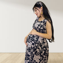 Load image into Gallery viewer, MID NIGHT BLUE PINK MOMMY AND ME 5 IN 1 LONG MATERNITY SET