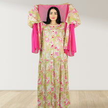 Load image into Gallery viewer, MARYOOM PASTEL GREEN RUFFLE MATERNITY AND NURSING DRESS WITH ZIPPER