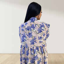 Load image into Gallery viewer, SAPPHIRE FLORAL LULU SLEEVELESS MATERNITY AND NURSING GOWN