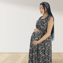 Load image into Gallery viewer, DESERT BABY BLACK  MOMMY AND ME 5 IN 1 LONG MATERNITY SETB