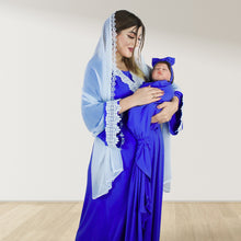 Load image into Gallery viewer, PRETTY IN ROYAL BLUE MATERNITY MAXI AND SWADDLE BLANKET  SET
