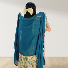 Load image into Gallery viewer, TROPICAL YELLOW  FARASHA SLEEVELESS  LAYERED MATERNITY AND NURSING GOWN