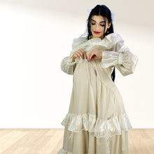 Load image into Gallery viewer, Theheb beige maternity and nursing maxi Eid Edition 25