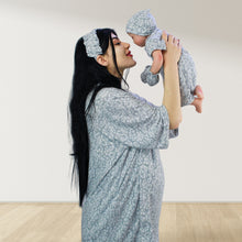 Load image into Gallery viewer, LEOPARD GREY  DROP SHOULDER PAJAMA SET WITH MATCHING BABY ROMPER - STYLED BY MAMA