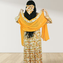 Load image into Gallery viewer, DHABIYA ORANGE PREMIUM COTTON  LAYERED MATERNITY AND NURSING DRESS WITH ZIPPER