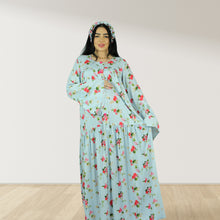 Load image into Gallery viewer, MARYOOM BABY BLUE  RUFFLE MATERNITY AND NURSING DRESS WITH ZIPPER