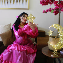 Load image into Gallery viewer, Theheb rose pink maternity and nursing maxi Eid Edition 25