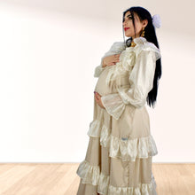 Load image into Gallery viewer, Theheb beige maternity and nursing maxi Eid Edition 25