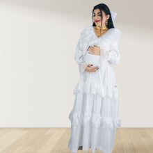 Load image into Gallery viewer, Theheb white maternity and nursing maxi Eid Edition 25