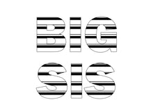 Load image into Gallery viewer, B&W STRIPES BIG BRO / BIG SIS MATCHING T-SHIRT - mommyandmearabia