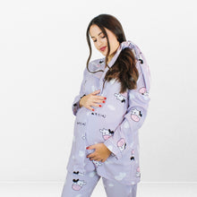 Load image into Gallery viewer, مجموعة MILKY MAMA للأمومة والرضاعة بيجاما طويلة مع مجموعة قماط