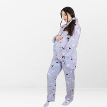 Load image into Gallery viewer, مجموعة MILKY MAMA للأمومة والرضاعة بيجاما طويلة مع مجموعة قماط