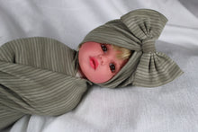 Load image into Gallery viewer, Shades of khaki cotton stretch swaddle set - mommyandmearabia