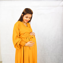 Load image into Gallery viewer, MUSTURD SEMI WRAP STYLE MATERINTY & NURSING DRESS