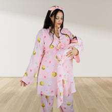 Load image into Gallery viewer, طقم بيجاما طويل للرضاعة والرضاعة مع طقم قماط