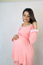 Load image into Gallery viewer, مجموعة BABAY PEACH للأمومة ودانتيل بيجاما للرضاعة