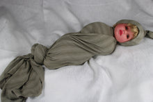 Load image into Gallery viewer, Shades of khaki cotton stretch swaddle set - mommyandmearabia