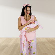 Load image into Gallery viewer, طقم بيجاما طويل للرضاعة والرضاعة مع طقم قماط