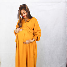 Load image into Gallery viewer, MUSTURD SEMI WRAP STYLE MATERINTY & NURSING DRESS