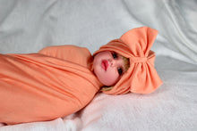 Load image into Gallery viewer, Tangerine cotton stretch swaddle set - mommyandmearabia