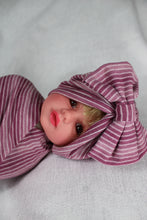 Load image into Gallery viewer, Shades of Purple cotton stretch swaddle set - mommyandmearabia