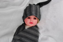 Load image into Gallery viewer, Shades of stone grey cotton stretch swaddle set - mommyandmearabia