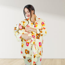 Load image into Gallery viewer, طقم بيجاما طويل للرضاعة والرضاعة مع طقم قماط
