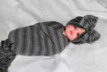 Load image into Gallery viewer, Shades of stone grey cotton stretch swaddle set - mommyandmearabia