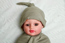 Load image into Gallery viewer, Macy Grey cotton stretch swaddle set - mommyandmearabia