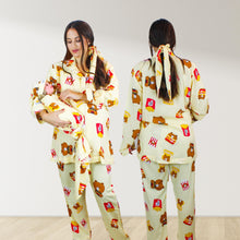 Load image into Gallery viewer, طقم بيجاما طويل للرضاعة والرضاعة مع طقم قماط