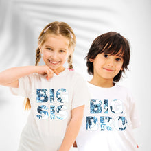 Load image into Gallery viewer, تي-شيرت أزرق فاتح / بيج أخت المطابقة للثلج