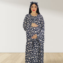 Load image into Gallery viewer, MARYOOM DAISY BLUE RUFFLE MATERNITY AND NURSING DRESS WITH ZIPPER
