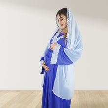 Load image into Gallery viewer, PRETTY IN ROYAL BLUE MATERNITY MAXI AND SWADDLE BLANKET  SET
