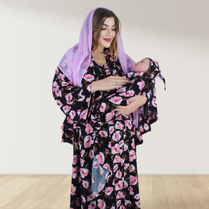 BABY ROSE MOMMY AND ME 5 IN 1 LONG MATERNITY SET