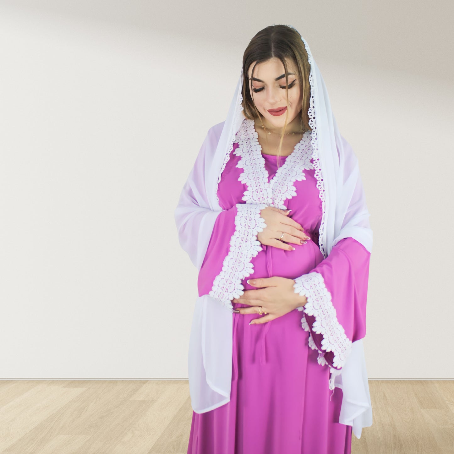 PRETTY IN TAFFY PINK MATERNITY MAXI AND SWADDLE BLANKET  SET