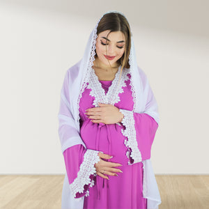 PRETTY IN TAFFY PINK MATERNITY MAXI AND SWADDLE BLANKET  SET