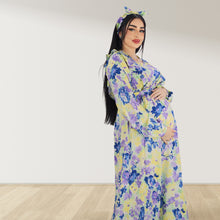 Load image into Gallery viewer, REEM LIME YELLOW DOUBLE ZIPPER MATERNITY AND NURSING DRESS
