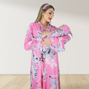 PRINCESS PINK MATERNITY MAXI AND SWADDLE BLANKET  SET