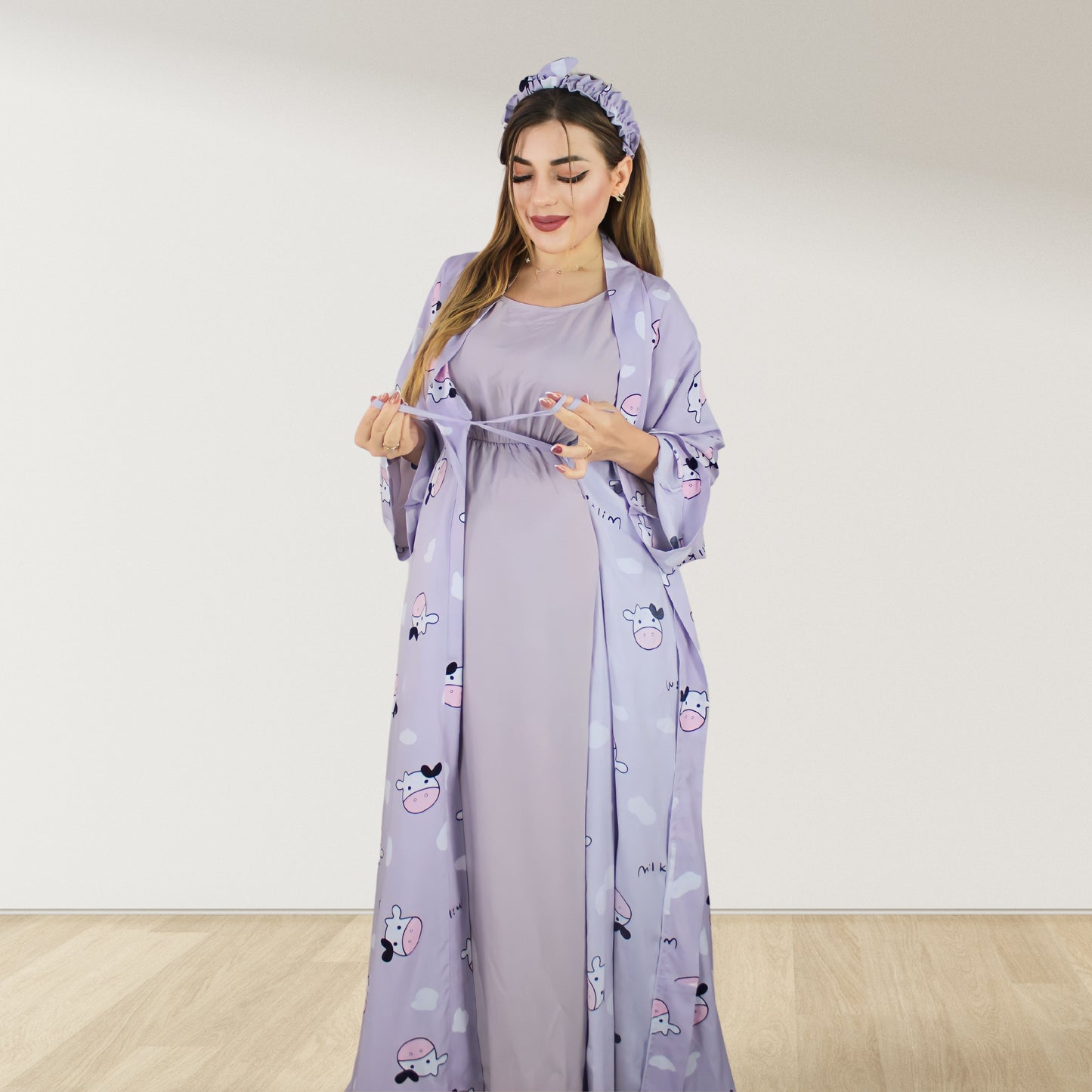 BABY MOW MOW MOMMY AND ME 5 IN 1 LONG MATERNITY SET