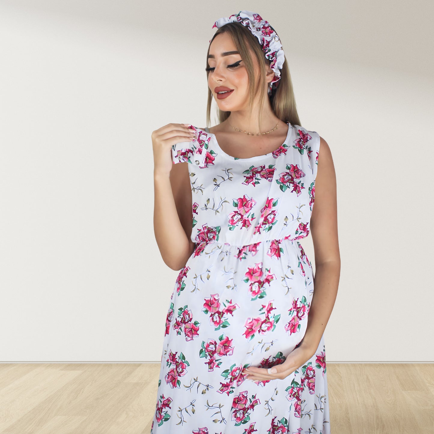 COUNTRY ROSE MOMMY AND ME 5 IN 1 LONG MATERNITY SET