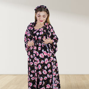 BABY ROSE MOMMY AND ME 5 IN 1 LONG MATERNITY SET