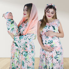 Load image into Gallery viewer, SECRET GARDEN MOMMY AND ME 5 IN 1 LONG MATERNITY SET
