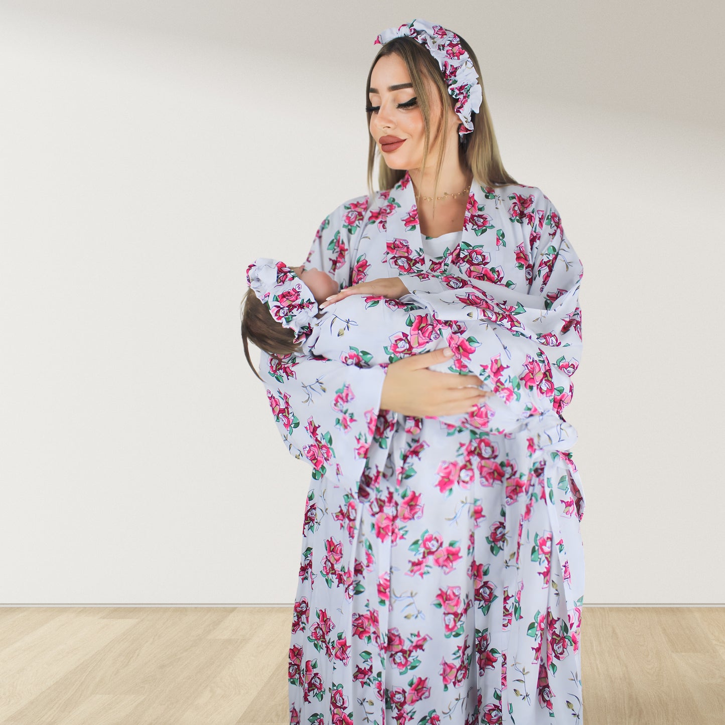 COUNTRY ROSE MOMMY AND ME 5 IN 1 LONG MATERNITY SET